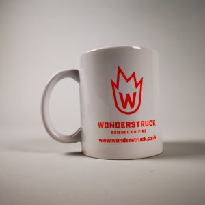 Wonderstruck Science on Fire Mug (red and white)